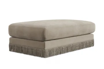Adelsö by Gynning Rektangulär Fotpall i Sammet - Beige - Möbler - Fåtölj & stolar - Pall & puff - Fotpallar