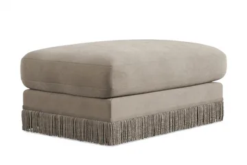 Adelsö by Gynning Rektangulär Fotpall i Sammet - Beige - Möbler - Fåtölj & stolar - Pall & puff - Fotpallar