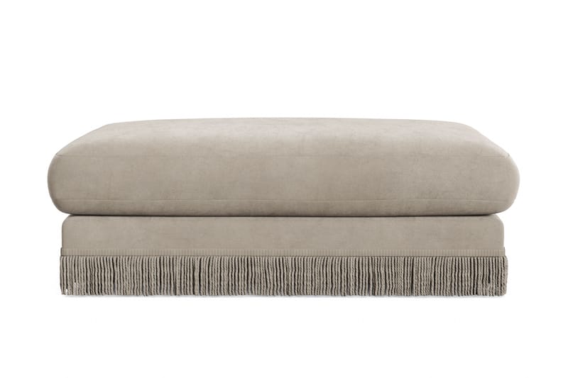 Adelsö by Gynning Rektangulär Fotpall i Sammet - Beige - Möbler - Fåtölj & stolar - Pall & puff - Fotpallar