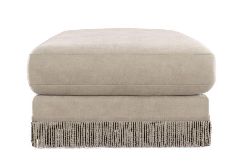 Adelsö by Gynning Rektangulär Fotpall i Sammet - Beige - Möbler - Fåtölj & stolar - Pall & puff - Fotpallar
