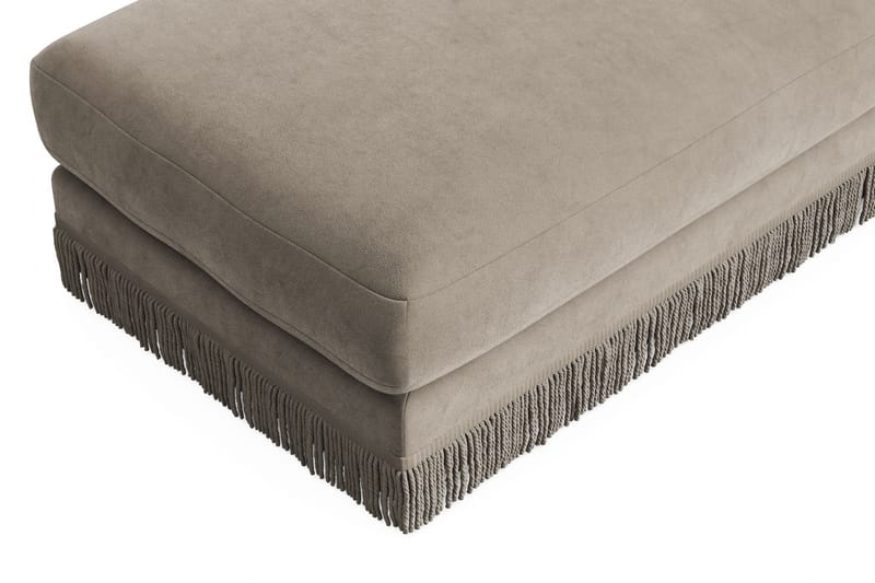 Adelsö by Gynning Rektangulär Fotpall i Sammet - Beige - Möbler - Fåtölj & stolar - Pall & puff - Fotpallar