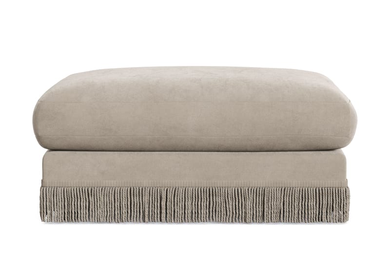 Adelsö by Gynning Rektangulär Fotpall i Sammet - Beige - Möbler - Fåtölj & stolar - Pall & puff - Fotpallar