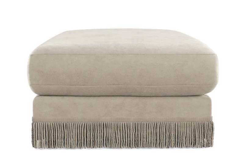 Adelsö by Gynning Rektangulär Fotpall i Sammet - Beige - Möbler - Fåtölj & stolar - Pall & puff - Fotpallar