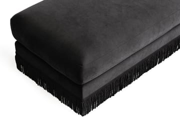 Adelsö by Gynning Rektangulär Fotpall i Sammet - Mörkgrå - Möbler - Fåtölj & stolar - Pall & puff - Fotpallar