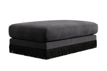 Adelsö by Gynning Rektangulär Fotpall i Sammet - Mörkgrå - Möbler - Fåtölj & stolar - Pall & puff - Fotpallar