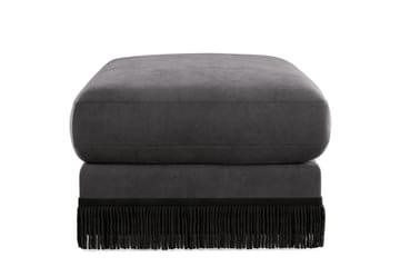 Adelsö by Gynning Rektangulär Fotpall i Sammet - Mörkgrå - Möbler - Fåtölj & stolar - Pall & puff - Fotpallar