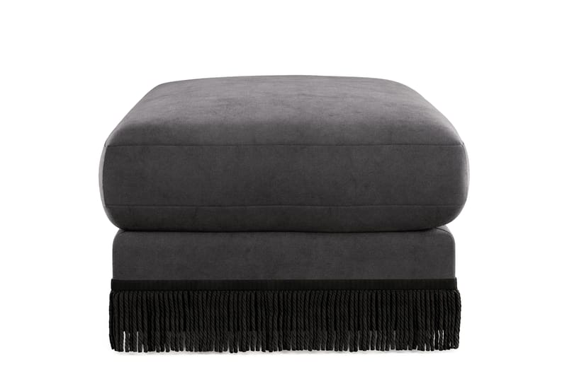 Adelsö by Gynning Rektangulär Fotpall i Sammet - Mörkgrå - Möbler - Fåtölj & stolar - Pall & puff - Fotpallar