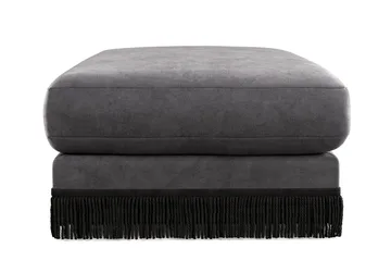 Adelsö by Gynning Rektangulär Fotpall i Sammet - Mörkgrå - Möbler - Fåtölj & stolar - Pall & puff - Fotpallar