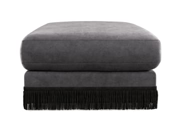 Adelsö by Gynning Rektangulär Fotpall i Sammet - Mörkgrå - Möbler - Fåtölj & stolar - Pall & puff - Fotpallar