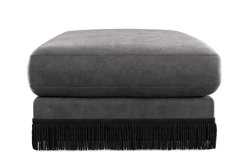 Adelsö by Gynning Rektangulär Fotpall i Sammet - Mörkgrå - Möbler - Fåtölj & stolar - Pall & puff - Fotpallar