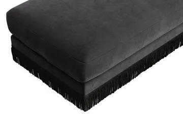 Adelsö by Gynning Rektangulär Fotpall i Sammet - Mörkgrå - Möbler - Fåtölj & stolar - Pall & puff - Fotpallar