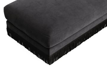 Adelsö by Gynning Rektangulär Fotpall i Sammet - Mörkgrå - Möbler - Fåtölj & stolar - Pall & puff - Fotpallar