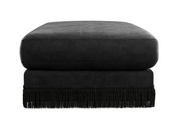 Adelsö by Gynning Rektangulär Fotpall i Sammet - Svart - Möbler - Fåtölj & stolar - Pall & puff - Fotpallar