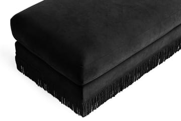 Adelsö by Gynning Rektangulär Fotpall i Sammet - Svart - Möbler - Fåtölj & stolar - Pall & puff - Fotpallar