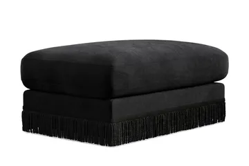 Adelsö by Gynning Rektangulär Fotpall i Sammet - Svart - Möbler - Fåtölj & stolar - Pall & puff - Fotpallar