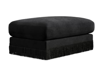 Adelsö by Gynning Rektangulär Fotpall i Sammet - Svart - Möbler - Fåtölj & stolar - Pall & puff - Fotpallar