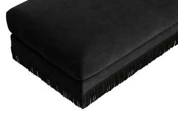 Adelsö by Gynning Rektangulär Fotpall i Sammet - Svart - Möbler - Fåtölj & stolar - Pall & puff - Fotpallar