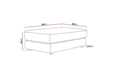 Adelsö by Gynning Rektangulär Fotpall i Tyg - Beige - Möbler - Fåtölj & stolar - Pall & puff - Fotpallar