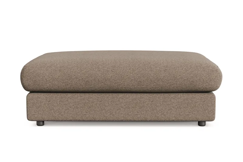 Adelsö by Gynning Rektangulär Fotpall i Tyg, Brun