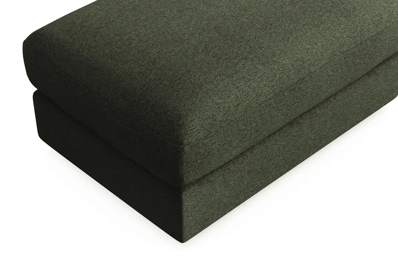 Adelsö by Gynning Rektangulär Fotpall i Tyg - Grön - Möbler - Fåtölj & stolar - Pall & puff - Fotpallar