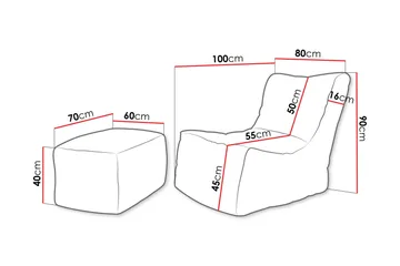 Afridi Sittpuff Utomhus 100 cm - Beige - Möbler - Fåtölj & stolar - Pall & puff - Sittpuff