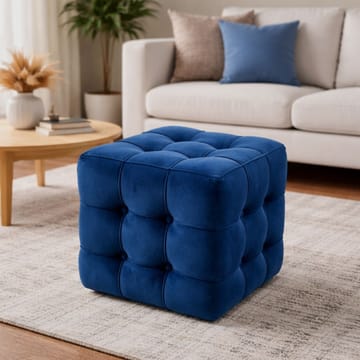 Ameias Sittpuff 42 cm - Marinblå - Möbler - Fåtölj & stolar - Pall & puff - Sittpuff