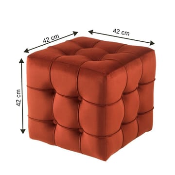 Ameias Sittpuff 42 cm - Orange - Möbler - Fåtölj & stolar - Pall & puff - Sittpuff