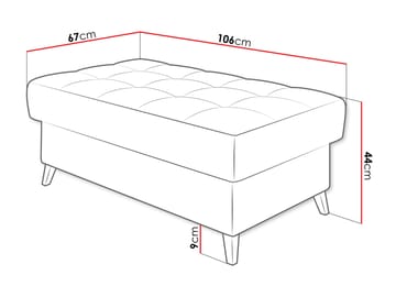Amshyttan Fotpall 106 cm - Rosa - Möbler - Fåtölj & stolar - Pall & puff - Fotpallar