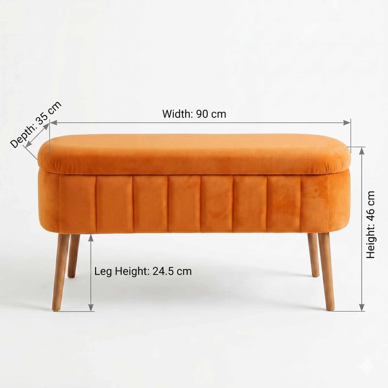 Armenia Sittpuff med förvaring 90 cm - Möbler - Fåtölj & stolar - Pall & puff - Sittpuff