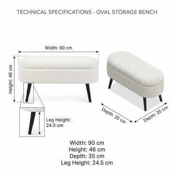 Armenia Sittpuff med förvaring 90 cm - Möbler - Fåtölj & stolar - Pall & puff - Sittpuff