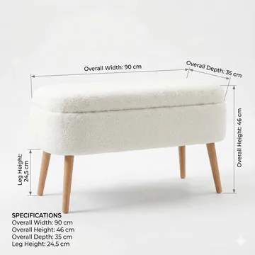 Armenia Sittpuff med förvaring 90 cm - Möbler - Fåtölj & stolar - Pall & puff - Sittpuff
