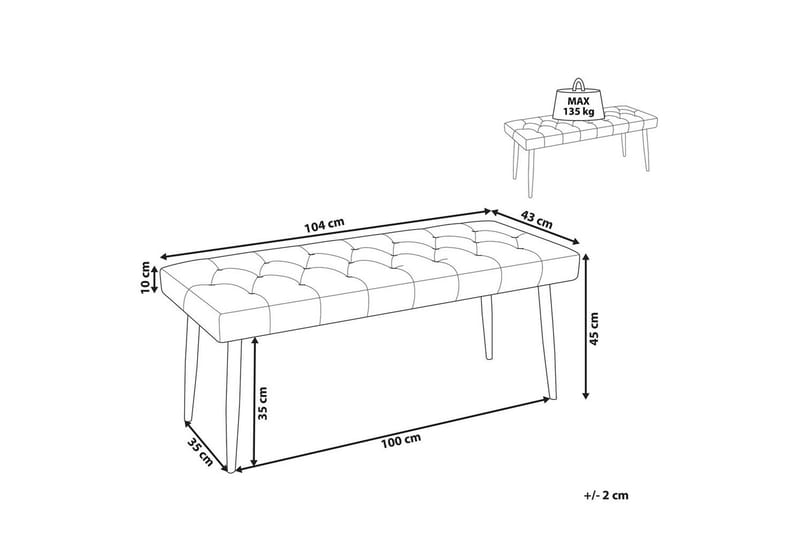 Bänk Essonne - Möbler - Fåtölj & stolar - Pall & puff - Fotpallar
