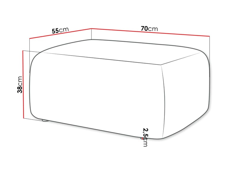 Barile Fotpall 70 cm - Brun - Möbler - Fåtölj & stolar - Pall & puff - Fotpallar