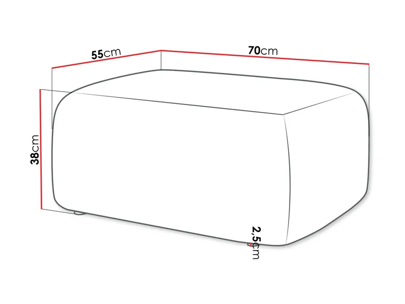 Barile Fotpall 70 cm - Brun - Möbler - Fåtölj & stolar - Pall & puff - Fotpallar