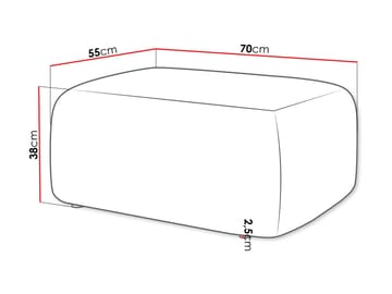 Barile Fotpall 70 cm - Brun - Möbler - Fåtölj & stolar - Pall & puff - Fotpallar
