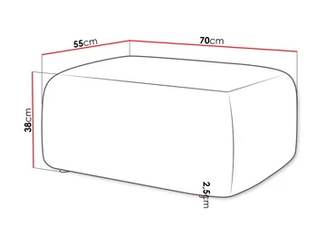 Barile Fotpall 70 cm - Brun - Möbler - Fåtölj & stolar - Pall & puff - Fotpallar