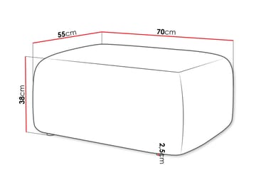 Barile Fotpall 70 cm - Brun - Möbler - Fåtölj & stolar - Pall & puff - Fotpallar