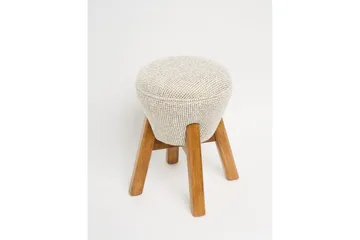 Brenric Howard fotpall 38 cm - Cream/Valnöt - Möbler - Fåtölj & stolar - Pall & puff - Fotpallar