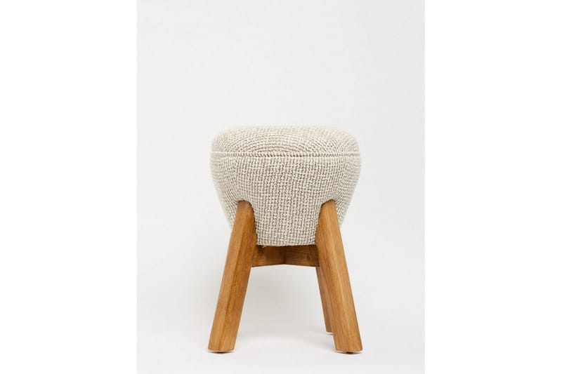 Brenric Howard fotpall 38 cm - Cream/Valnöt - Möbler - Fåtölj & stolar - Pall & puff - Fotpallar