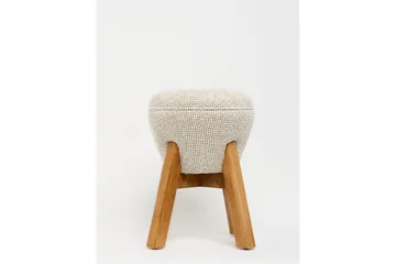 Brenric Howard fotpall 38 cm - Cream/Valnöt - Möbler - Fåtölj & stolar - Pall & puff - Fotpallar