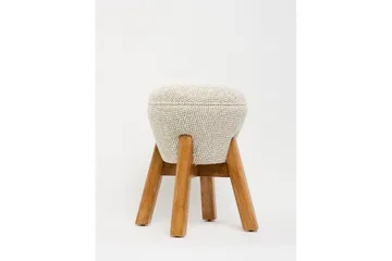 Brenric Howard fotpall 38 cm - Cream/Valnöt - Möbler - Fåtölj & stolar - Pall & puff - Fotpallar