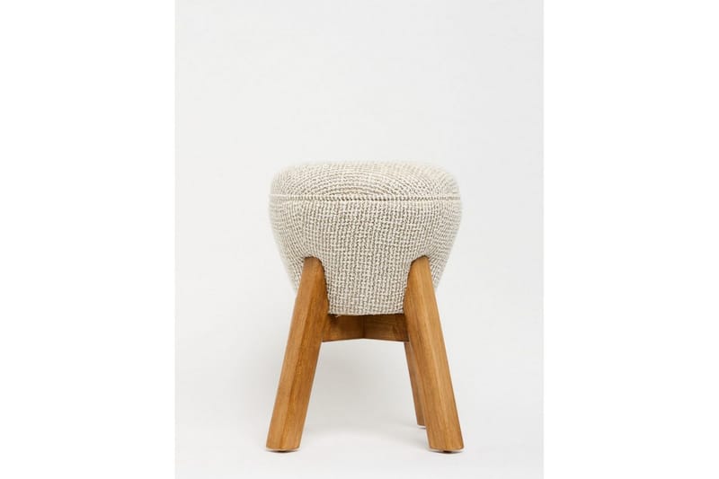 Brenric Howard fotpall 38 cm - Cream/Valnöt - Möbler - Fåtölj & stolar - Pall & puff - Fotpallar