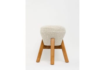 Brenric Howard fotpall 38 cm - Cream/Valnöt - Möbler - Fåtölj & stolar - Pall & puff - Fotpallar