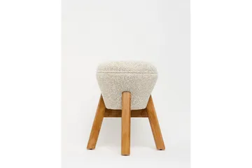 Brenric Howard fotpall 38 cm - Cream/Valnöt - Möbler - Fåtölj & stolar - Pall & puff - Fotpallar