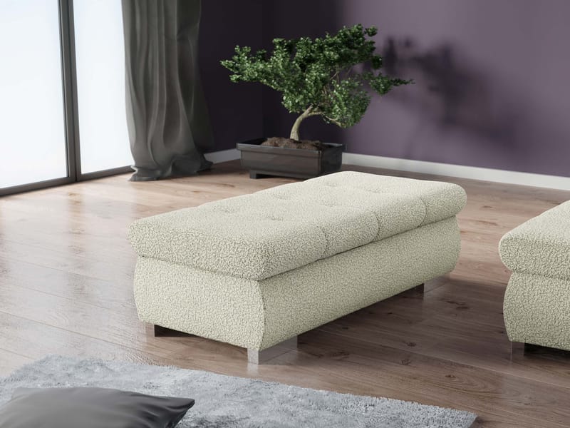 Cerys Fotpall 120 cm - Beige - Möbler - Fåtölj & stolar - Pall & puff - Fotpallar