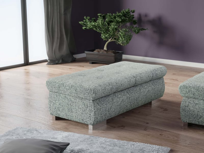 Cerys Fotpall 120 cm - Grå - Möbler - Fåtölj & stolar - Pall & puff - Fotpallar