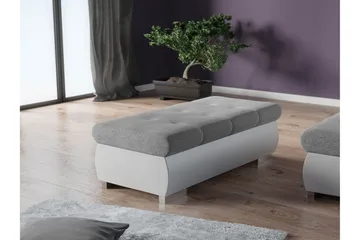 Cerys Fotpall 120 cm - Vit/Grå - Möbler - Fåtölj & stolar - Pall & puff - Fotpallar