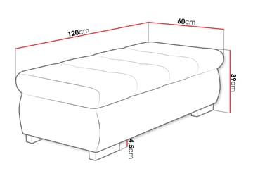 Cerys Fotpall 120 cm - Möbler - Fåtölj & stolar - Pall & puff - Sittpuff