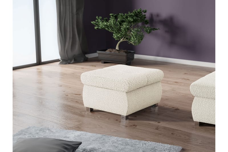 Cerys Fotpall 60 cm - Beige - Möbler - Fåtölj & stolar - Pall & puff - Fotpallar