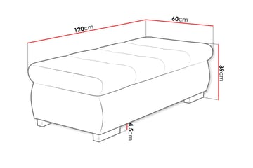 Cerys Fotpall 60 cm - Rosa/Brun - Möbler - Fåtölj & stolar - Pall & puff - Fotpallar